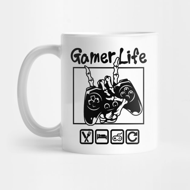 Gamer Life Black and White by AbundanceSeed